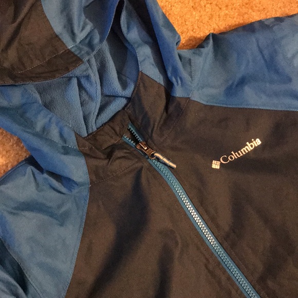Columbia raincoat Boys Sz L zip up w fleece lining - Picture 2 of 5
